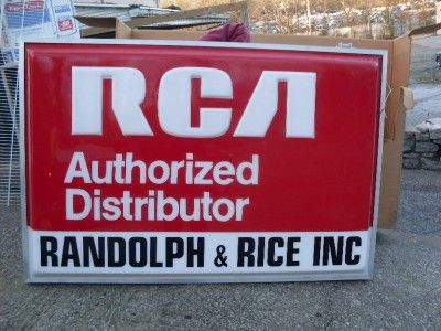 Huge RCA Lighted Sign 6x4 Vintage Advertisement  