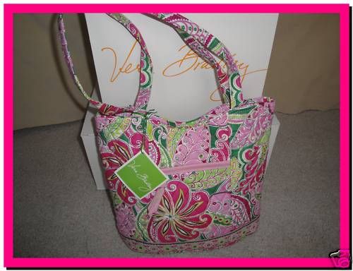 Vera Bradley Bucket Tote Handbag purse Pinwheel Pink  