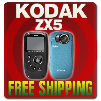 Kodak PLAYSPORT Zx5 Video Camera (Aqua) 041771191856  