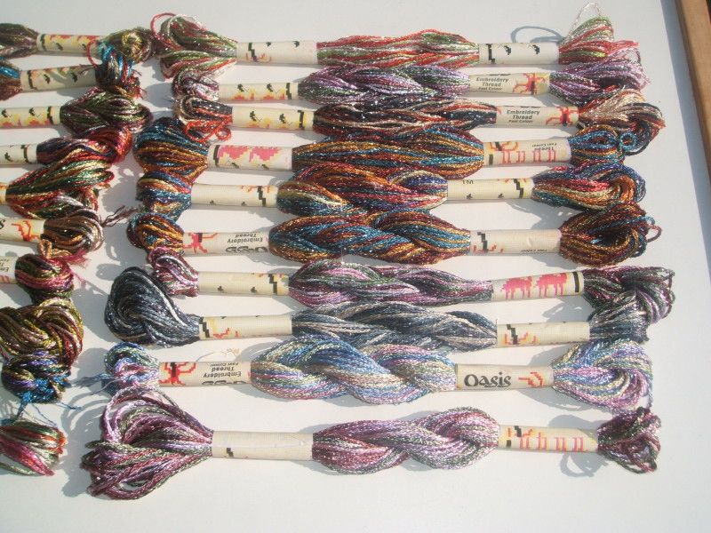 Metallic MultiColoured Hand Embroidery Thread 20 Skeins  