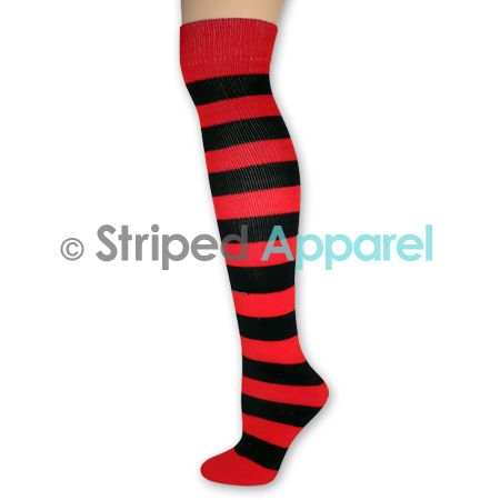   Knee High Socks Ladies Stripes Dance Team School Sports Clown Costume
