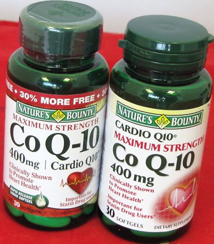 2PK NATURES BOUNTY Co Q 10 400mg SOFTGELS 69CT CARDIO  