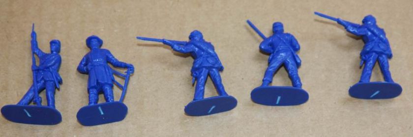 CIVIL WAR SOLDIERS 40 Plastic Figures Blue Western MARX Vintage ARMY 