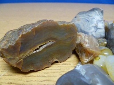 LOT of 3 1/2 lbs of Polished Decorative Agate Rocks C26  
