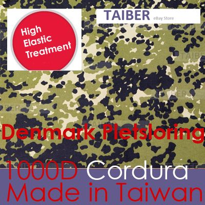   Fabric Camouflage Camo 1000D Denmark Pletsloring Flecktarn Spot  