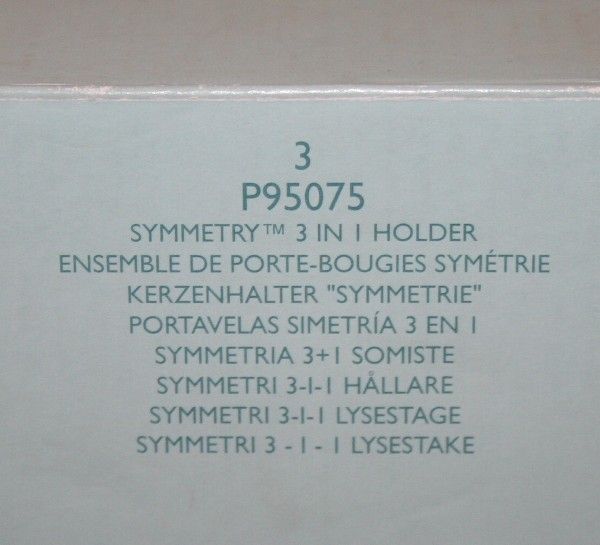   Symmetry 3 in 1 Holder Candle Vase Diffuser Consultant Display NIB