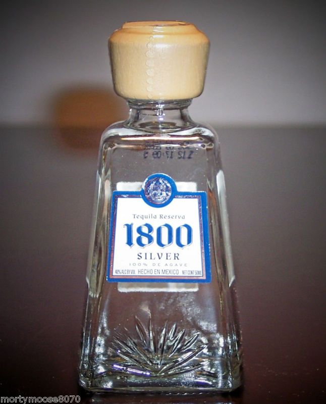 1800 TEQUILA RESERVA SILVER 50ML GLASS MINI BOTTLE  