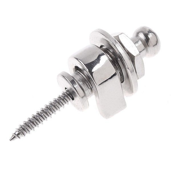   Head Strap Lock Pins Pegs for Guitar Straplock Skidproof Silver  