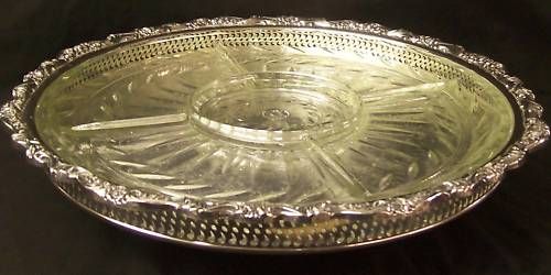 Silver Plate 15 ORNATE LAZY SUSAN TRAY  