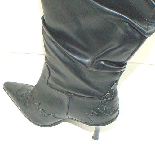 size 10 black pointed toe midcalf boots  