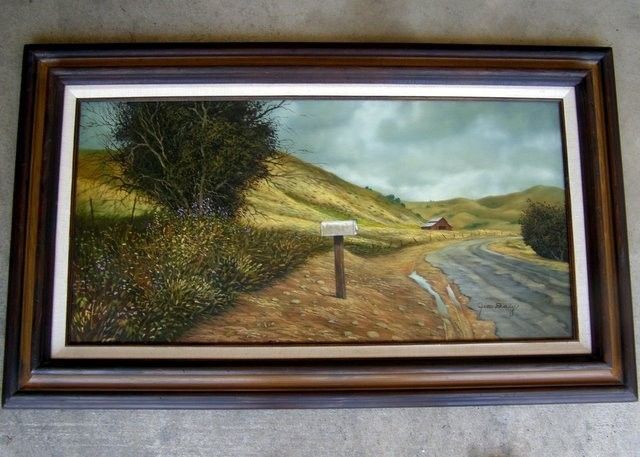 Jim Daly California Rural Landscape Oil Painting Signed  