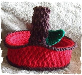 Crochet PATTERN for 5 Berenguer Apple Basket & Romper Set  