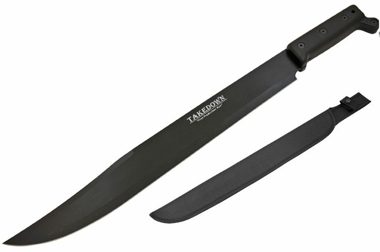 Full Tang Machete Military Machete, Black Carbon Steel (HK 18)  