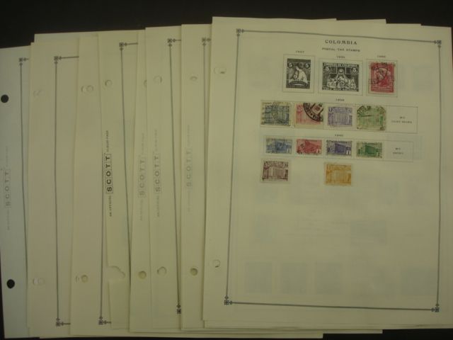 Colombia 21 Mostly Packed Pages Postal Tax Airmail Very Nice  