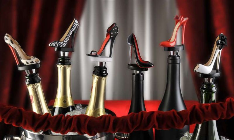 Stiletto Shoe Wine Bottle Stopper Polyresin NEW  