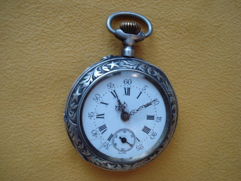 UNUSUAL TOINET SILVER ENCRUST CASE SWISS WATCH  