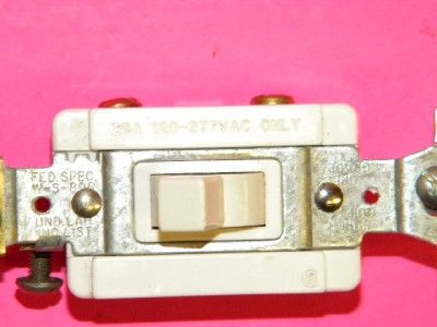 Lot of 2 Arrow Hart Toggle Switches, 20Amp 120 277VAC White  