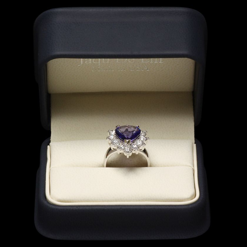 16800 CERTIFIED 14K WHITE GOLD 4.00CT TANZANITE 2.00CT DIAMOND RING 