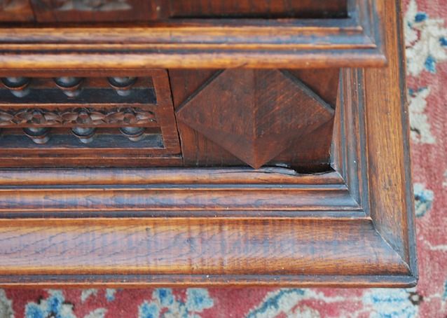 RARE LARGE ANTIQUE CARVED FRENCH BRITTANY BOOKCASE  