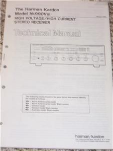 Original Harman Kardon HK990Vxi Receiver Service Manual  