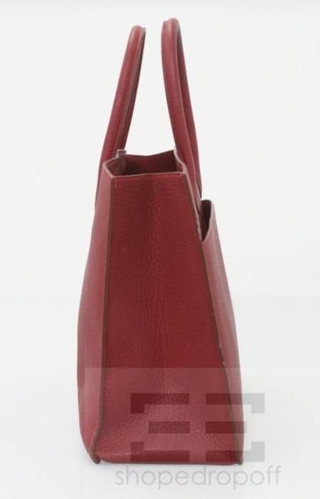 Hermes Rouge H Fjord Leather Tote Bag  