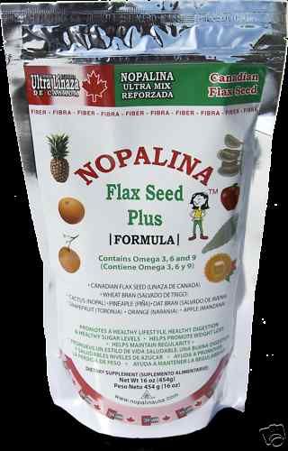 2PK Nopalina Flax Seed Plus Linaza   16oz Weight Loss  