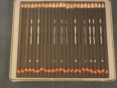 DERWENT 24ct ARTIST PENCILS 5 CHOICES NEW IN TIN  