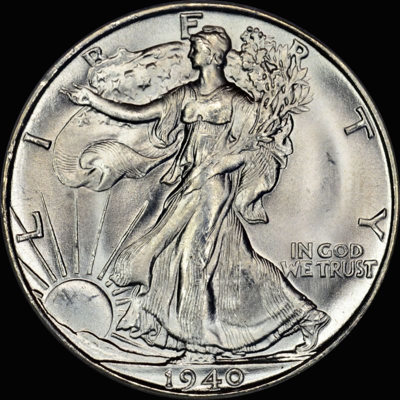 1940 S WALKING LIBERTY HALF PCGS MS 66 CAC 25592556  