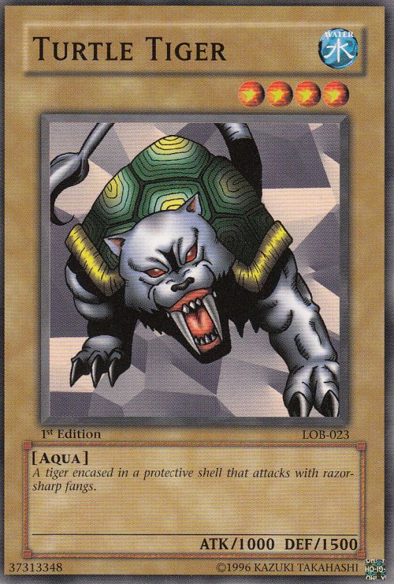 YUGIOH LEGEND OF BLUE EYES WHITE DRAGON LOB 023 TURTLE TIGER  