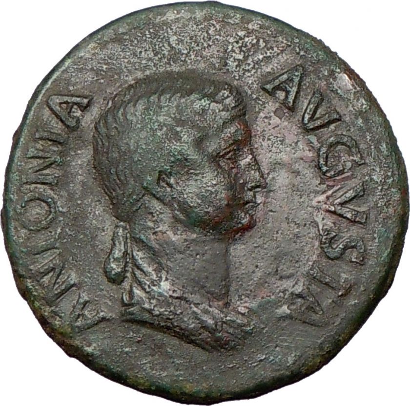   of his diseased mother antonia ad37 bronze dupondius 31mm 17 43 gm