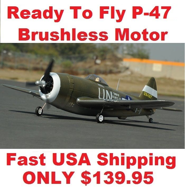 RTF RC PLANE READY TO FLY 2.4GHz RADIO BRUSHLESS P 51  