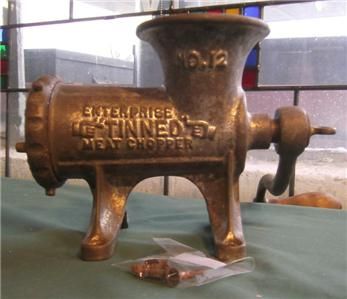   ENTERPRISE MEAT CHOPPER NO.12 GRINDER COMPLETE CAST IRON KITCHEN FOOD