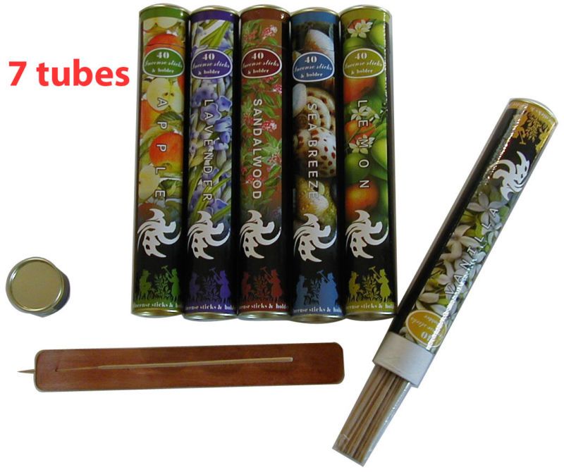 Lot of 7 gift sets Fragrance Incense Stick Holder NEW  