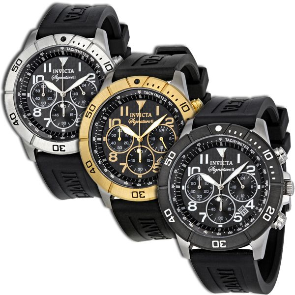 Invicta Signature II Chronograph Rubber edition Mens Watch  