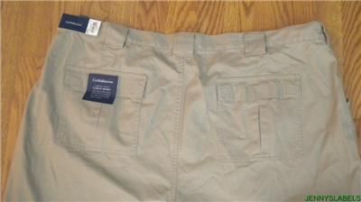   Mens CROFT & BARROW Big & Tall khaki cargo comfort waist SHORTS  