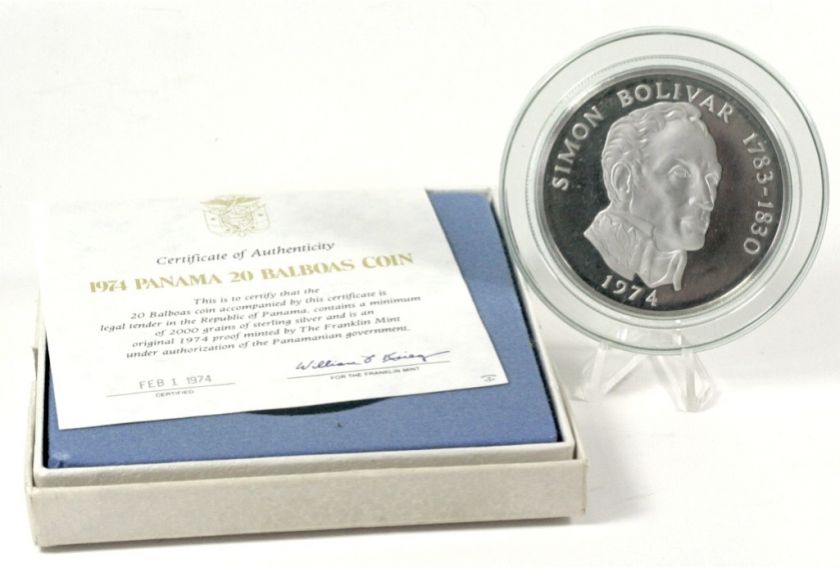   Panama 20 Balboas 129.59gms .925 Silver 61mm 4.7 OZ    63863  