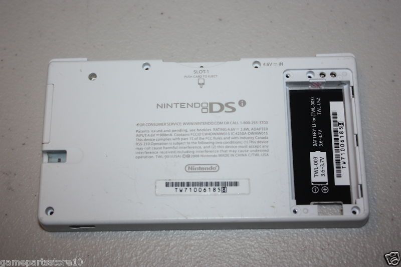 USED ORIGINAL NINTENDO DSi NDSI PART BOTTOM SHELL WHITE  