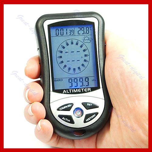 In 1 Digital LCD Compass Altimeter Barometer Thermo  