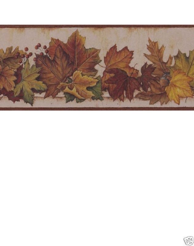 FALL LEAVES IN FALL COLORS WALLPAPER BORDER 30682640  