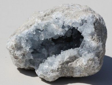 CELESTITE Geode AAA+ Celestine Optical Aqua Points =  