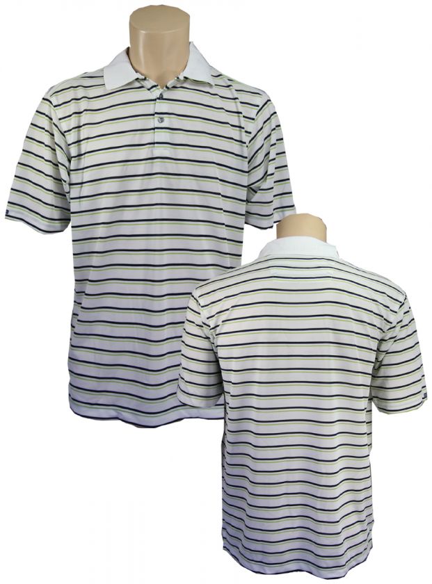 Bermuda Sands Striped Performance Mens Polo Shirt  