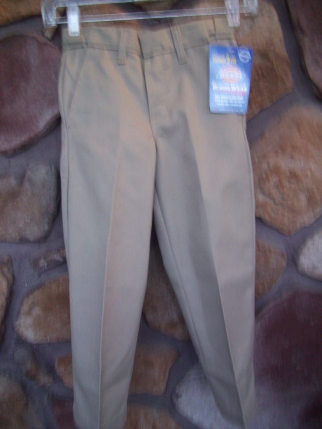 GIRLS SIZE 4 DICKIES SCHOOL UNIFORM PANT KHAKI NWT  