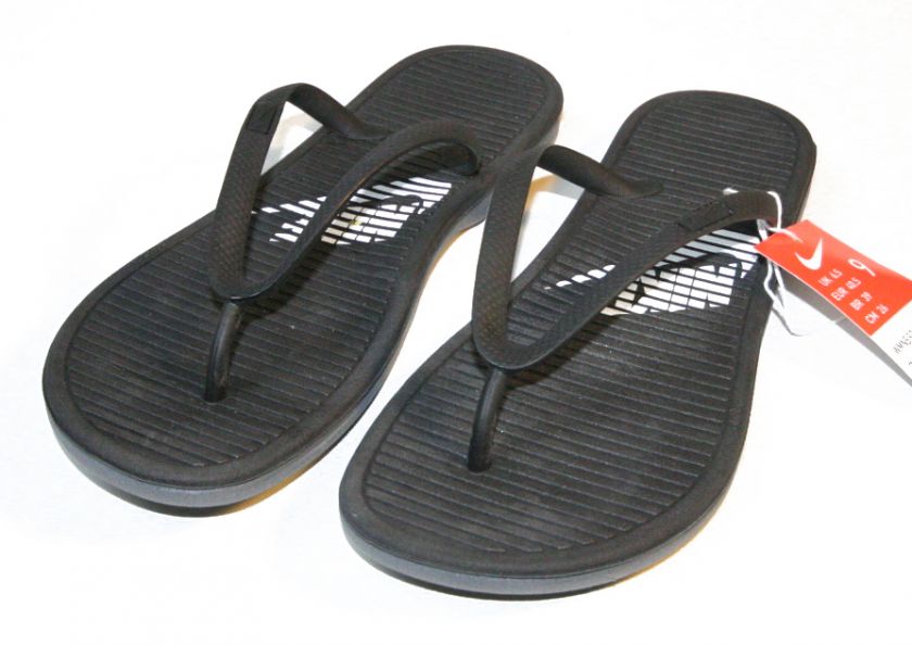   Solarsoft Thong 386853 001 Sandal Black White 5 6 7 8 9 10 11 12