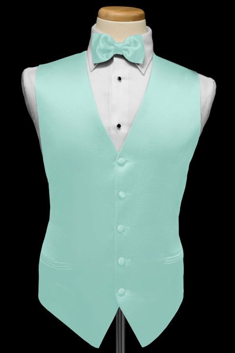 Premiere Satin Vest & Tie (36 Colors)    Pool  