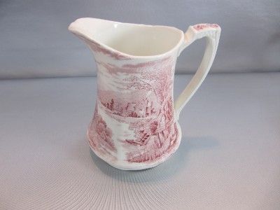 Vintage Alfred Meakin Large Pitcher 32 ounces TINTERN Pink  