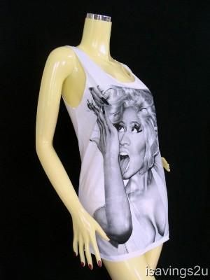 NICKI MINAJ Hip Hop Tank Top, Rap Dance SEXY, SINGLET White, T shirt 