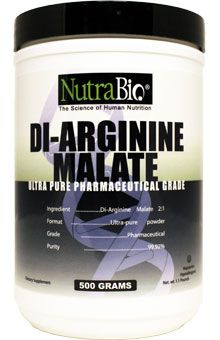 NutraBio Di Arginine Malate   Amino Acid   500 Grams 649908244712 
