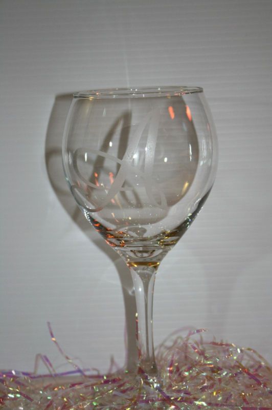 Personalized Acid Etched Wine Glasses  