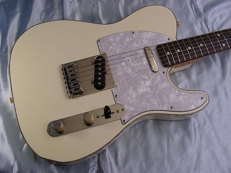 1996 Fender Japan Telecaster Custom White Pearl Binding 62 Tele MIJ 