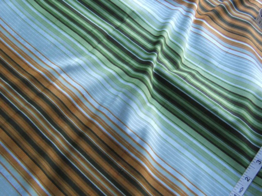 ALLEN ARPELLINE 100%SILK PRINTED STRIPE AQUA1 29Y  